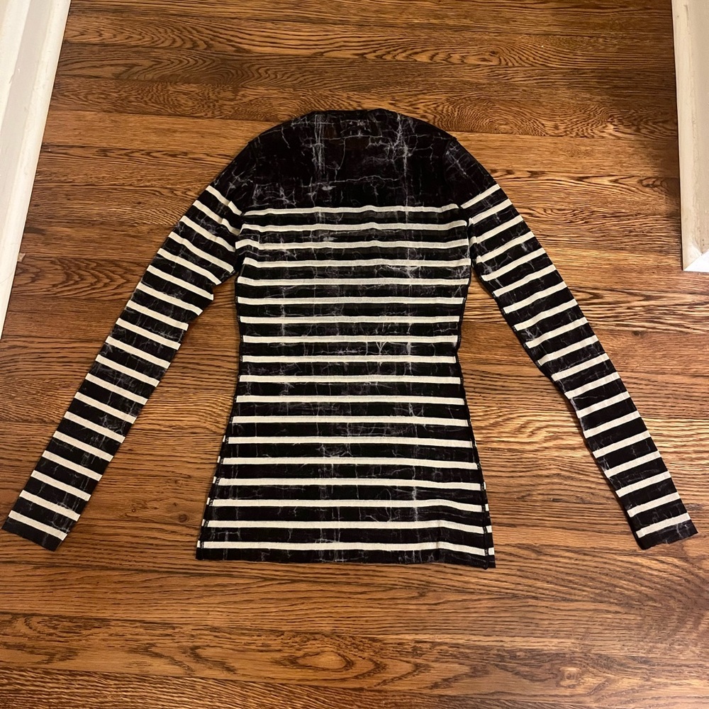 Vintage Jean Paul Gaultier Striped Mesh Top - Picture 2 of 6
